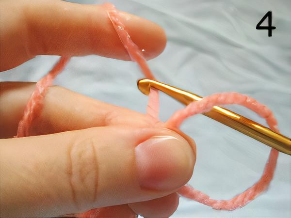 With your hook draw the working yarn through the loop
