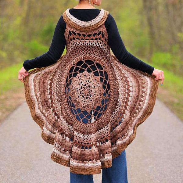 10 Free Crochet Circle Vest Pattern