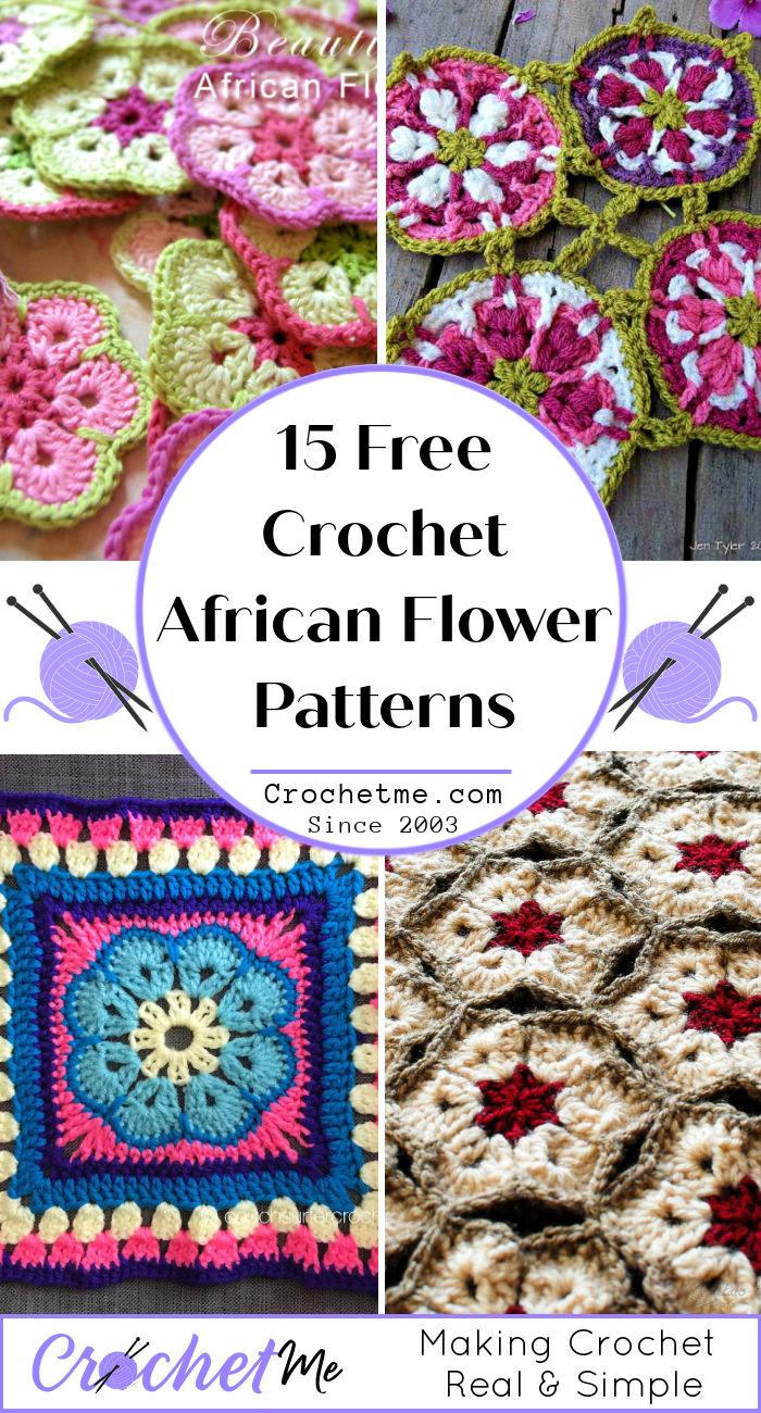 15 Free African Flower Crochet Pattern