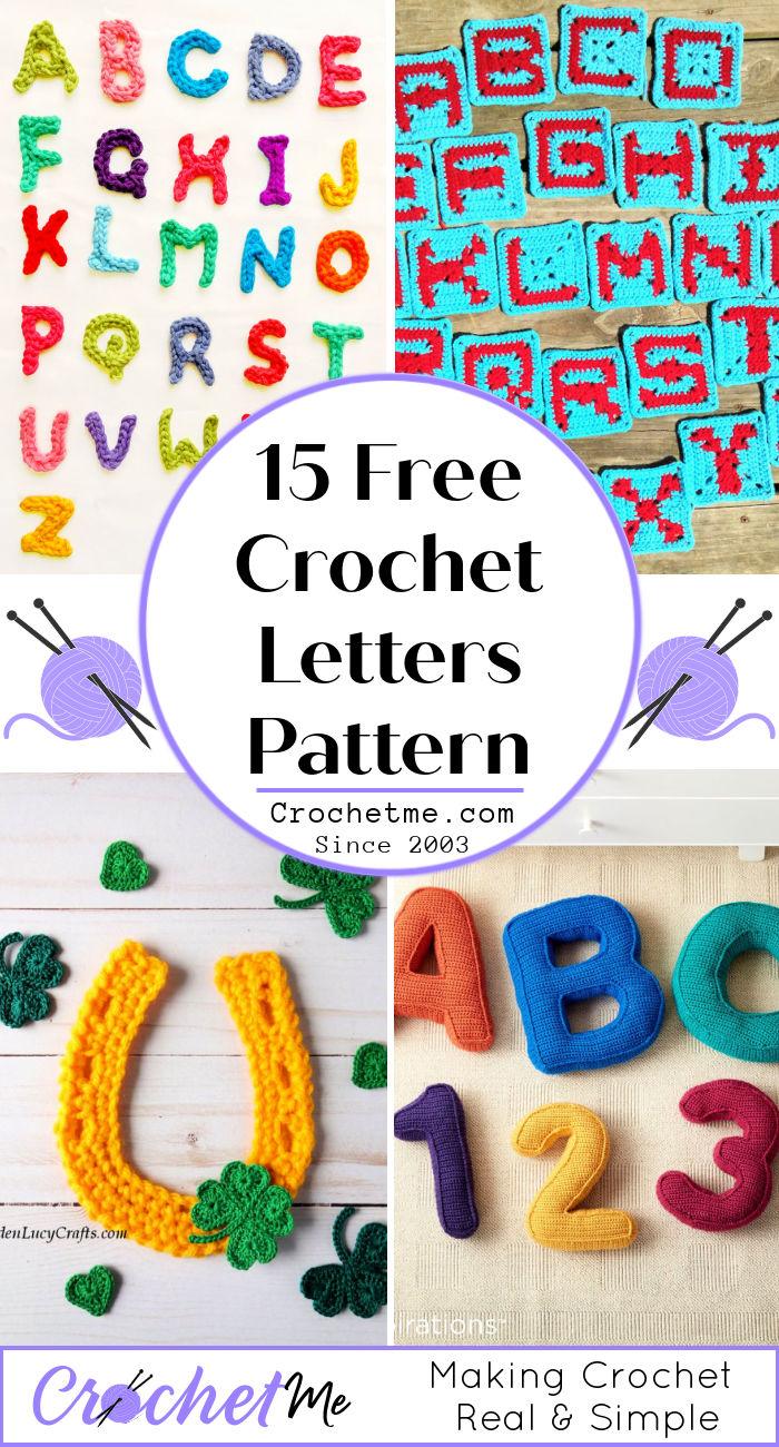 15 Free Crochet Letters Patterns - How to Crochet Alphabet