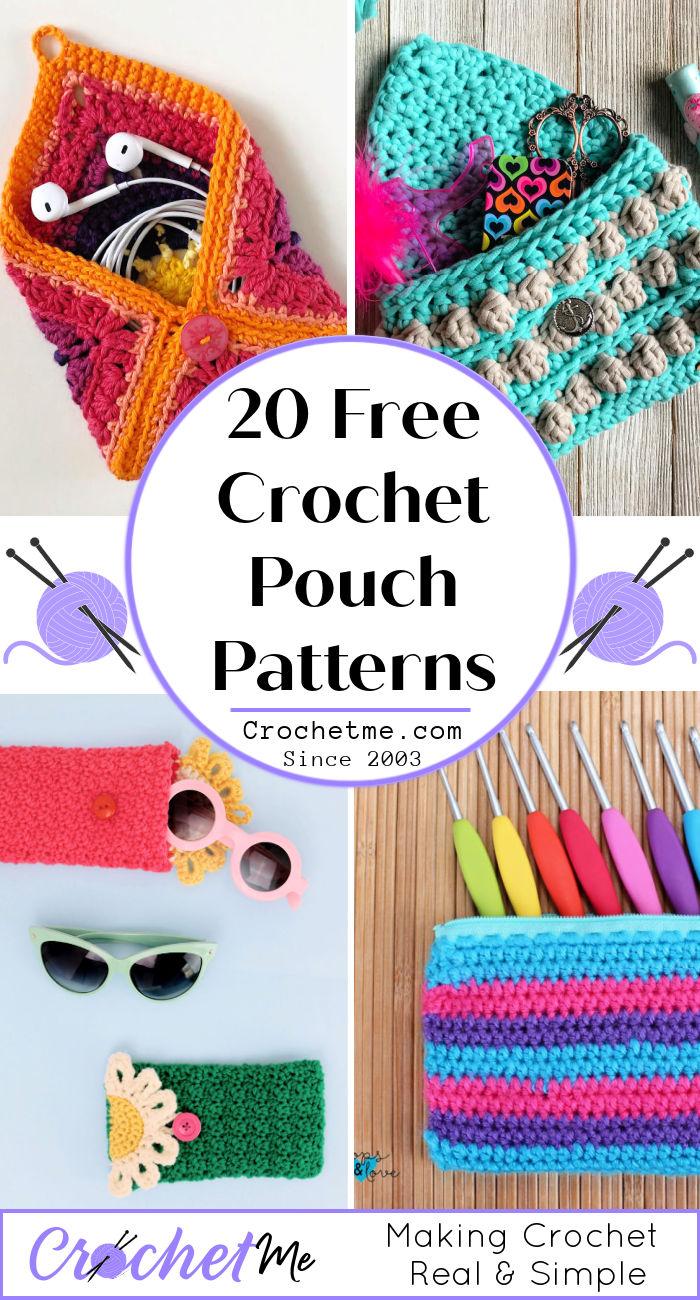 20 Free Crochet Pouch Patterns | how to crochet a pouch bag | Crochet Pouch Pattern