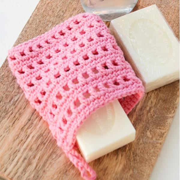 20 Free Crochet Soap Saver Patterns - crochet soap bag