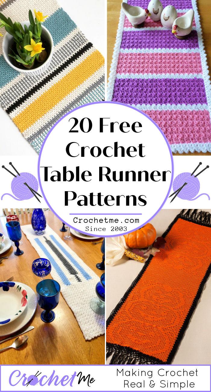 20 free crochet table runner patterns