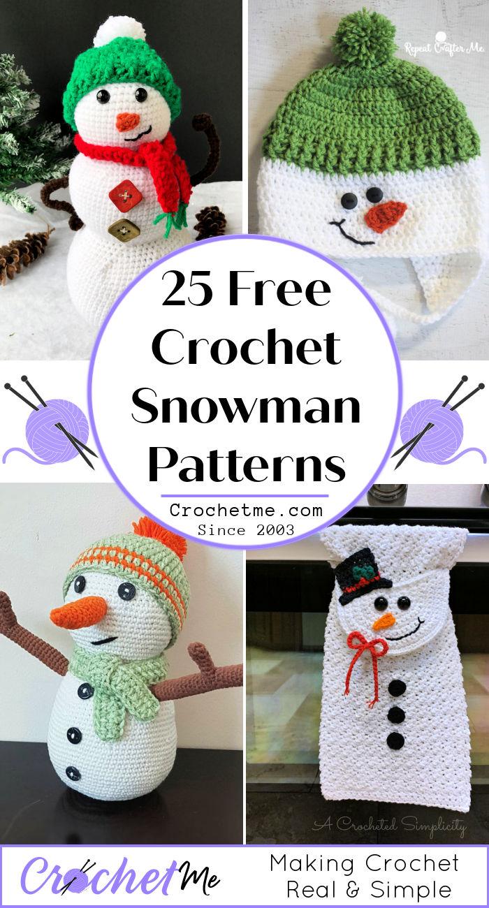 25 Free Crochet Snowman Patterns