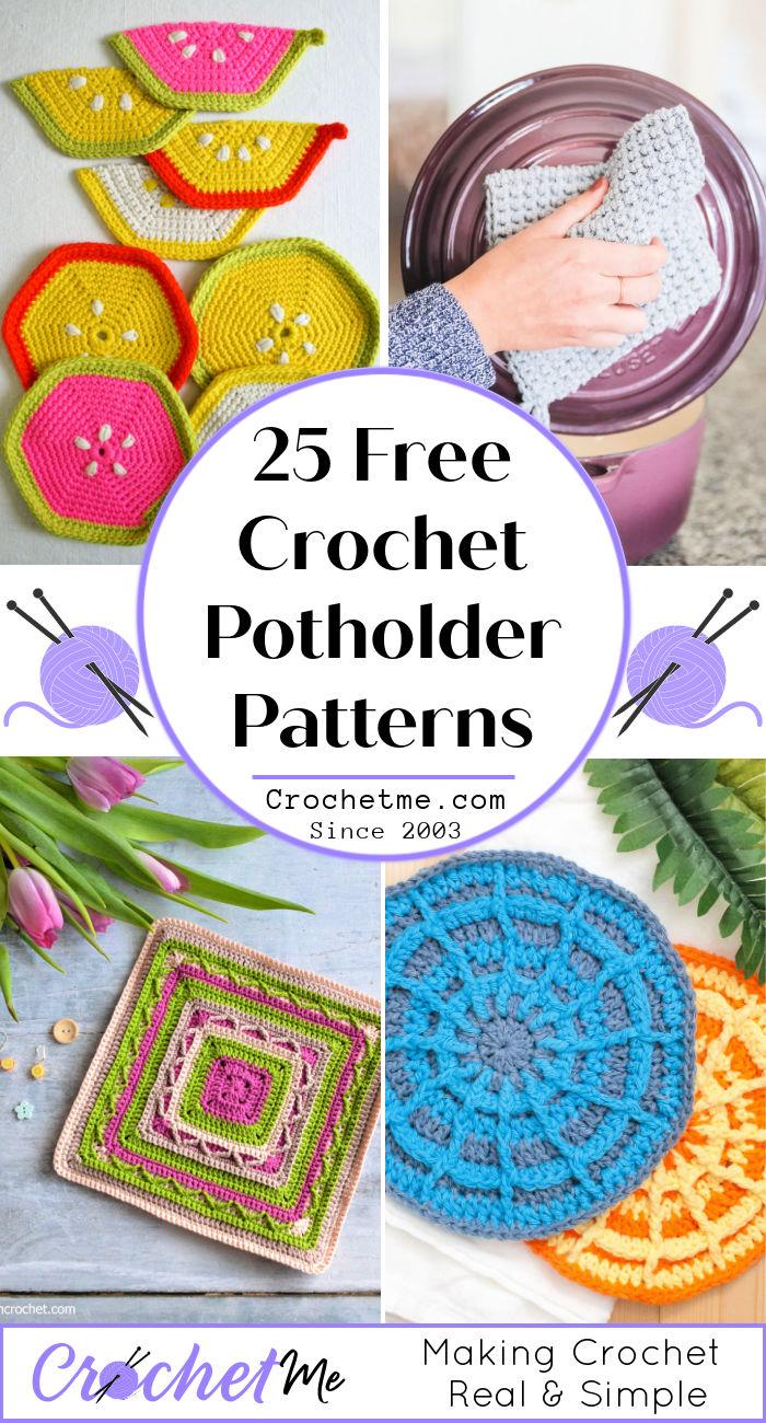 15+ Crochet Potholder Patterns for the modern kitchen