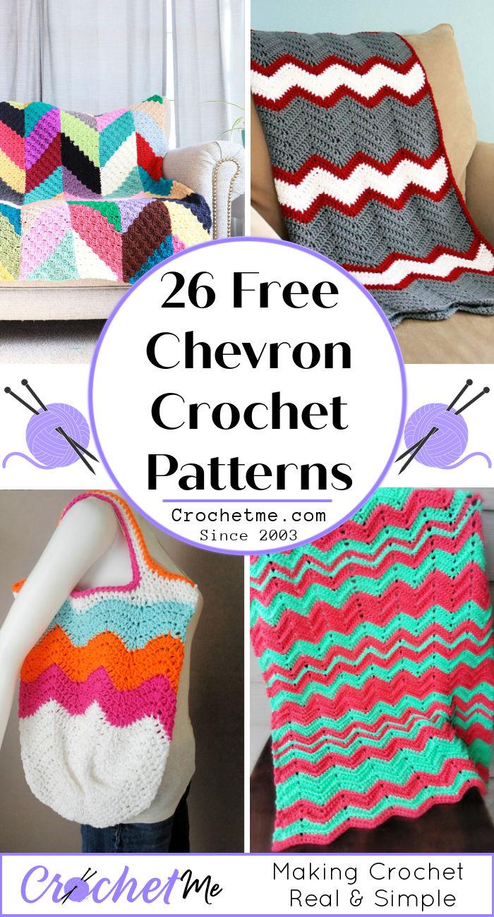 26 Free Chevron Crochet Patterns | Learn Chevron Crochet Stich