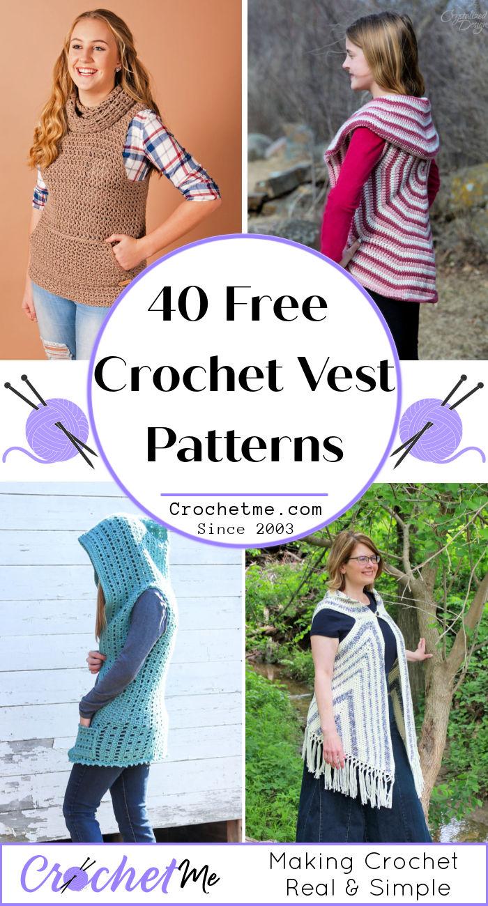 Free crochet shop womens vest patterns