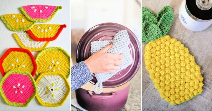 Crochet Little Gobbler Decorative Pot Holder - Pink Mambo