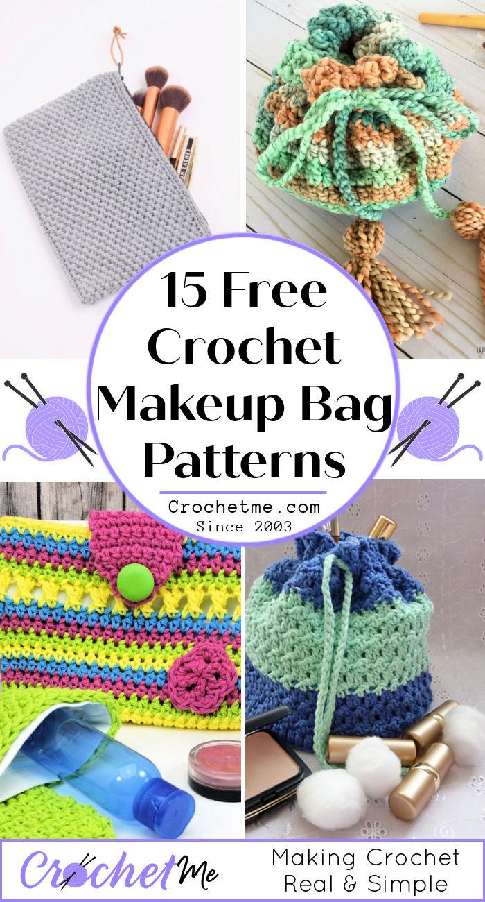 15 Free Crochet Makeup Bag Patterns