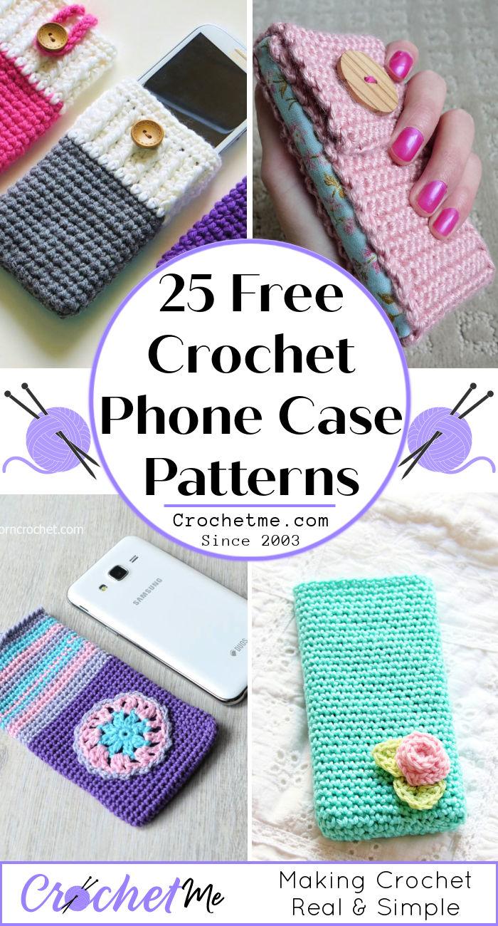 25 Free Crochet Phone Case Patterns - crochet iphone cases