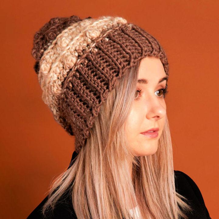 Caron Crochet Cozy Bobbles Hat