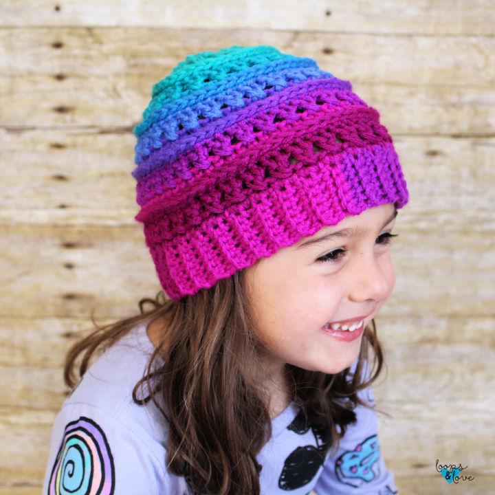 Criss Cross Crochet Beanie