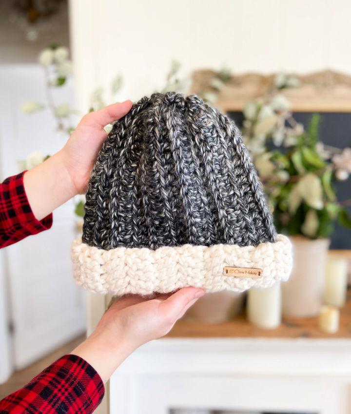 Free Crochet Ribbed Beanie Pattern