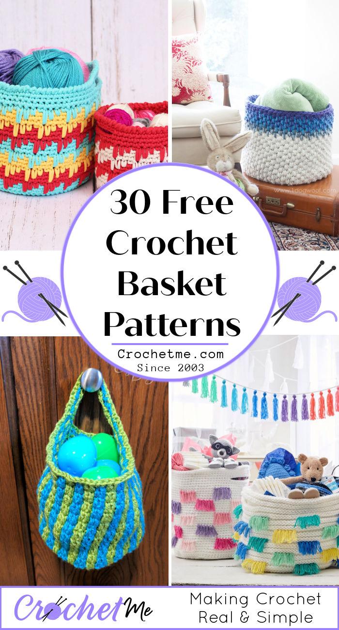 30 Free Crochet Basket Pattern for Better Storage Options