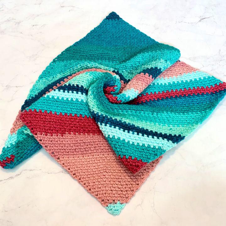 C2C Moss Stitch Blanket – Free Crochet Pattern