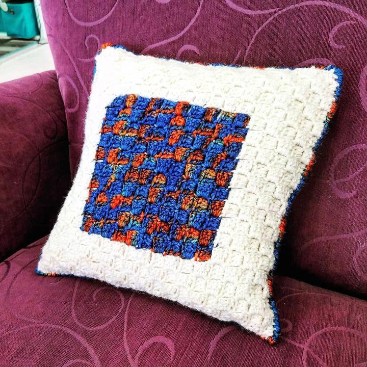 Corner To Corner Crochet Pillow