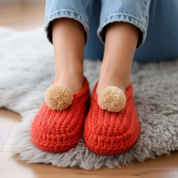Free Crochet Slippers Pattern for Beginners (Video Tutorial)