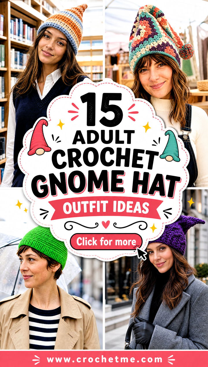 15 Adult Crochet Gnome Hat outfit ideas - 15 Adult Crochet Gnome Hat outfit ideas