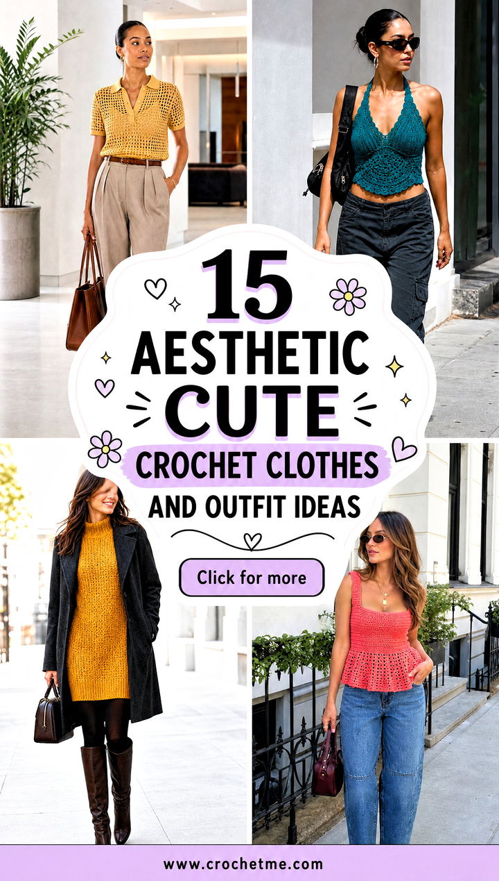 15 Aesthetic Cute Crochet Clothes and outfit ideas - 15 Aesthetic Cute Crochet Clothes and outfit ideas