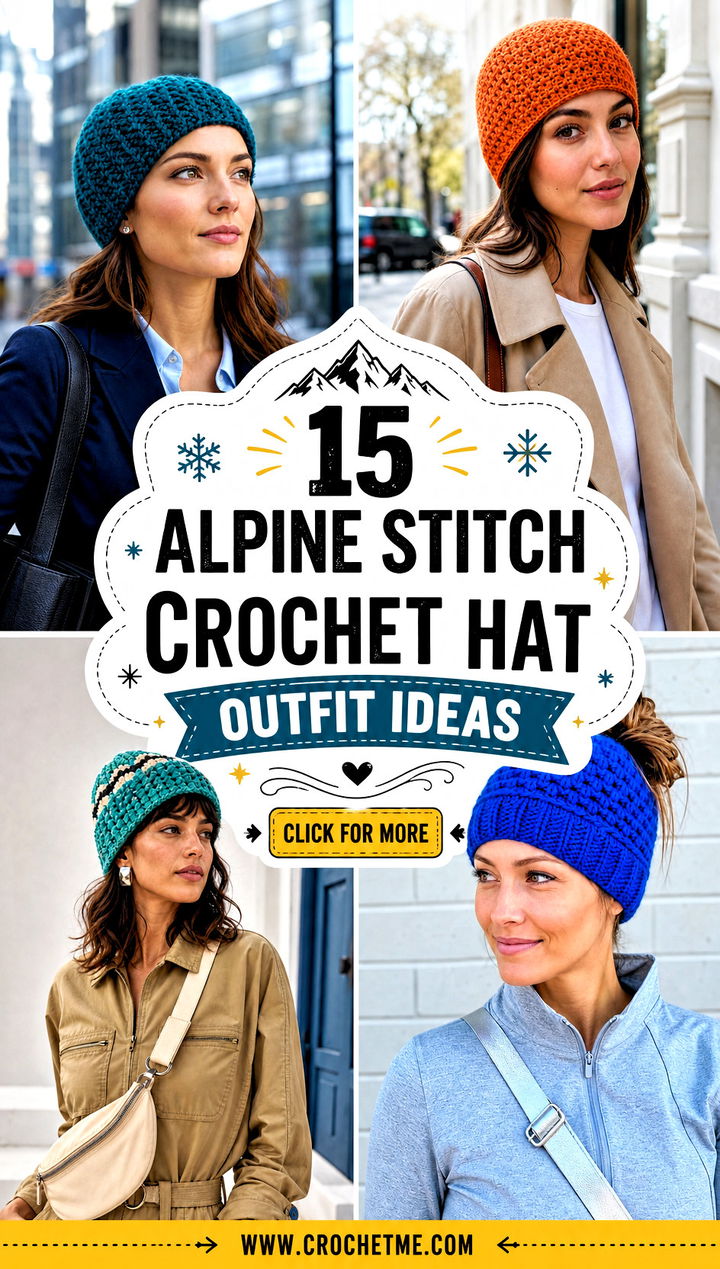 15 Alpine Stitch Crochet Hat outfit ideas - 15 Alpine Stitch Crochet Hat outfit ideas
