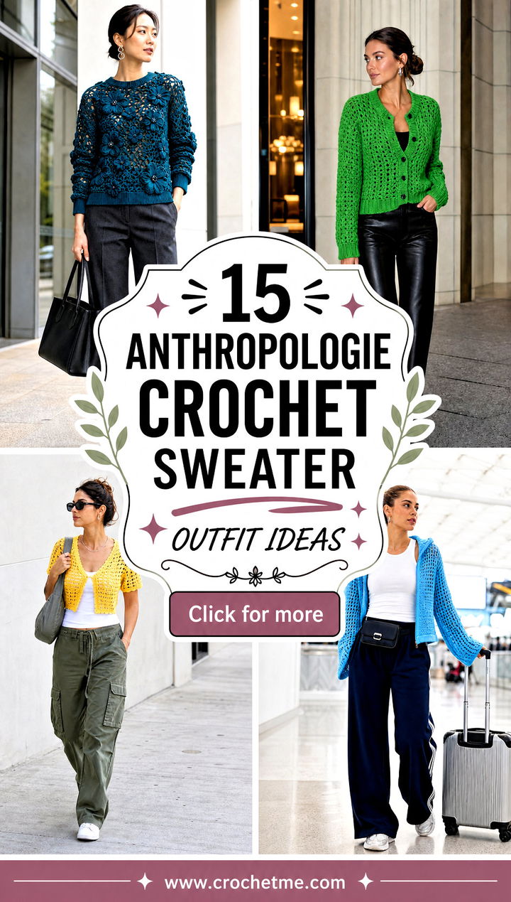 15 Anthropologie Crochet Sweater outfit ideas - 15 Anthropologie Crochet Sweater outfit ideas