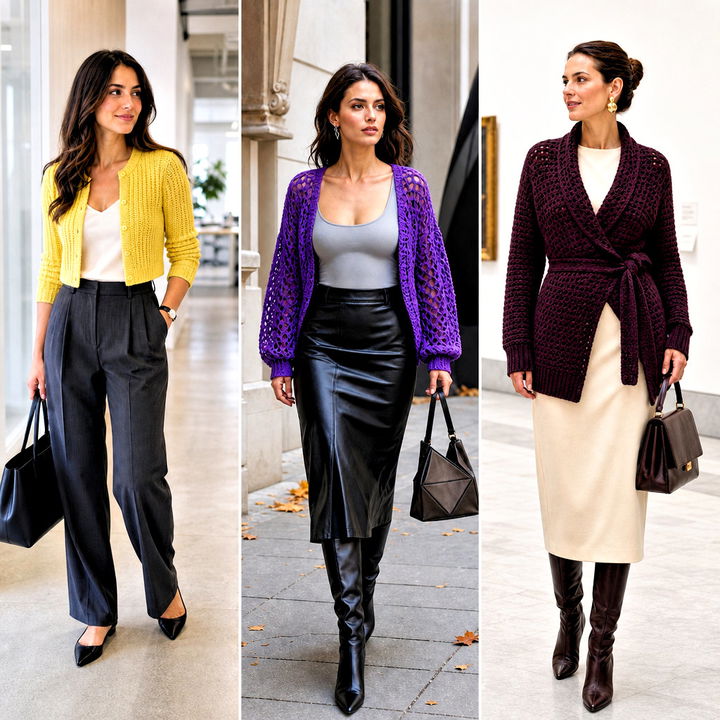 15 Autumn Crochet Cardigan Style Outfit Ideas to Layer Now