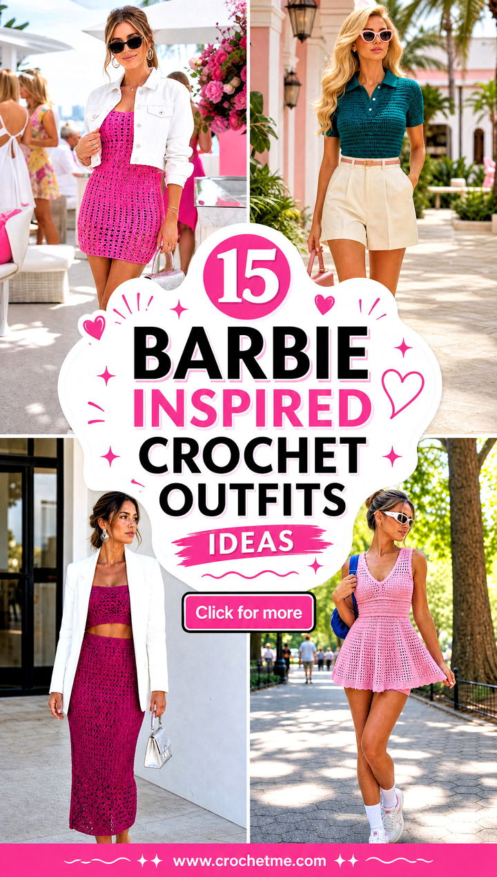 15 Barbie Inspired Crochet Outfits ideas - 15 Barbie Inspired Crochet Outfits ideas