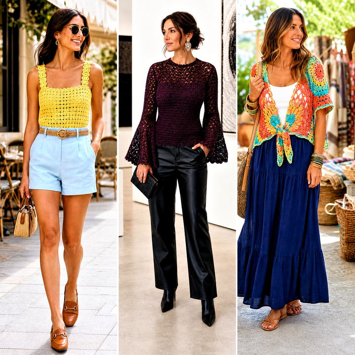 15 Beginner Crochet Blouse outfit ideas