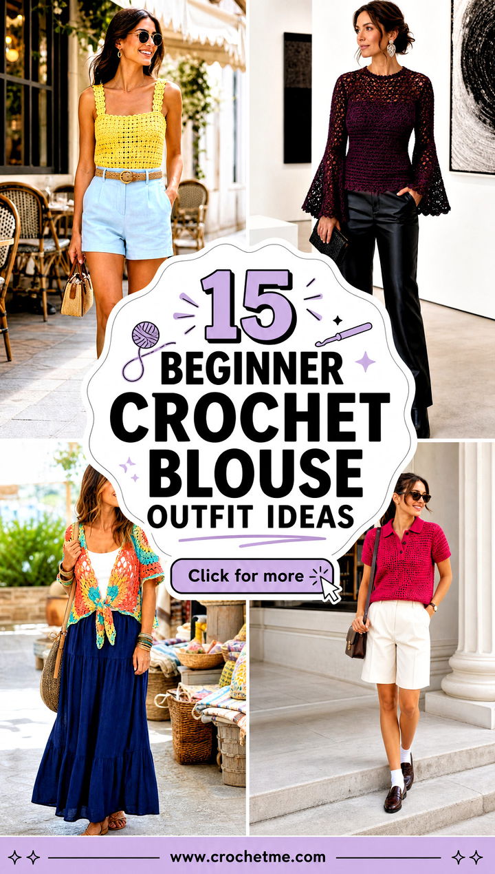 15 Beginner Crochet Blouse outfit ideas - 15 Beginner Crochet Blouse outfit ideas