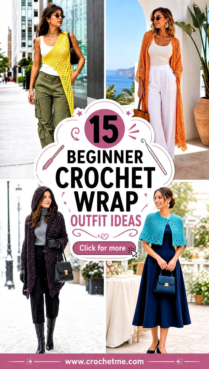 15 Beginner Crochet Wrap outfit ideas - 15 Beginner Crochet Wrap outfit ideas