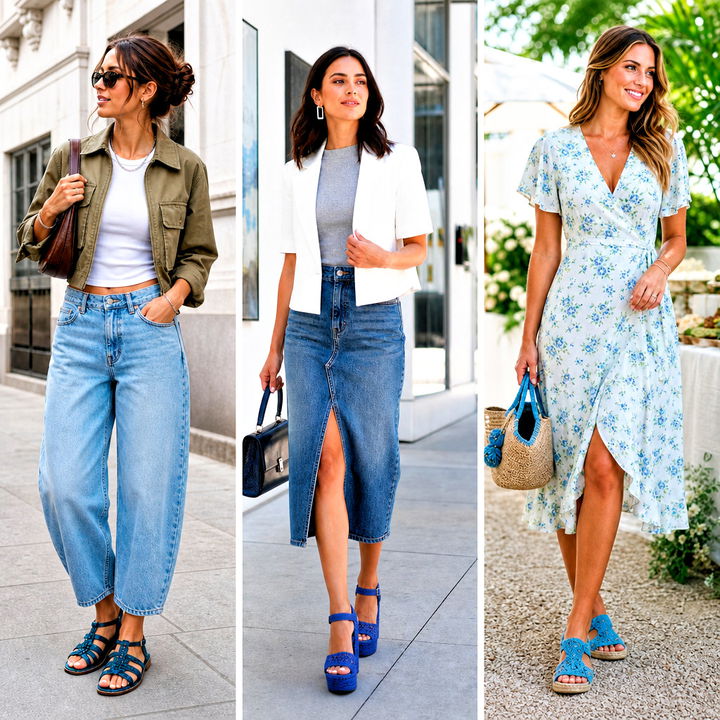15 Blue Crochet Sandals Outfit Ideas for Sunny Getaways