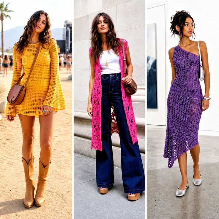 15 Boho Hippie Crochet Dress Outfit Ideas for Festival Season