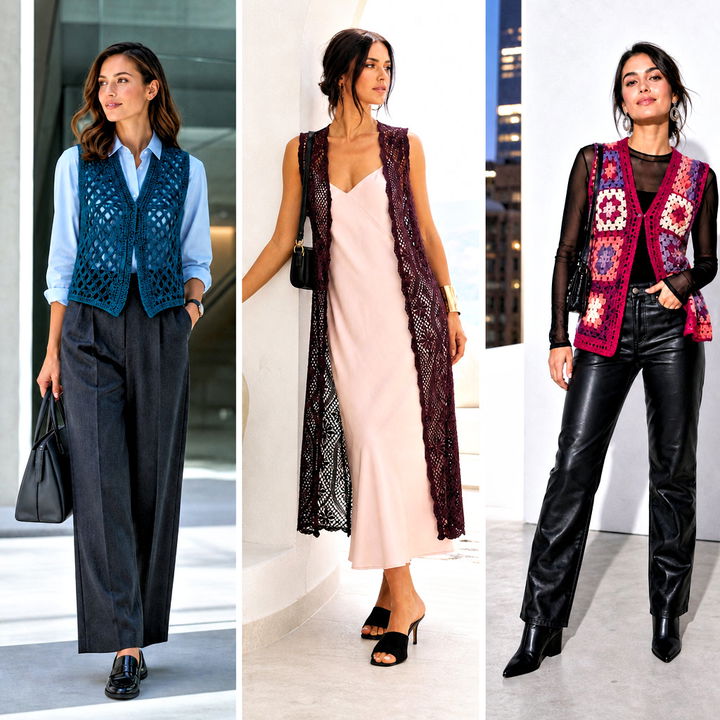 15 Boho Style Crochet Vest Outfit Ideas for Effortless Layers
