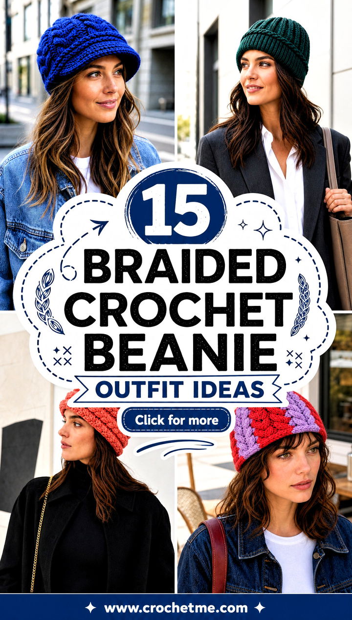 15 Braided Crochet Beanie outfit ideas - 15 Braided Crochet Beanie outfit ideas