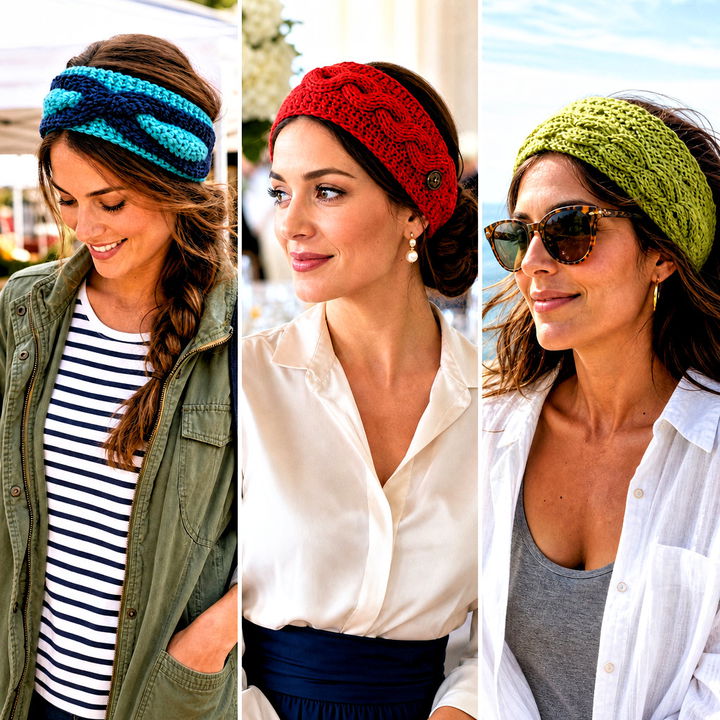 15 Cable Stitch Crochet Headband Outfit Ideas for Winter Style
