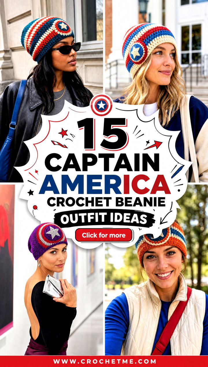 15 Captain America Crochet Beanie outfit ideas - 15 Captain America Crochet Beanie outfit ideas
