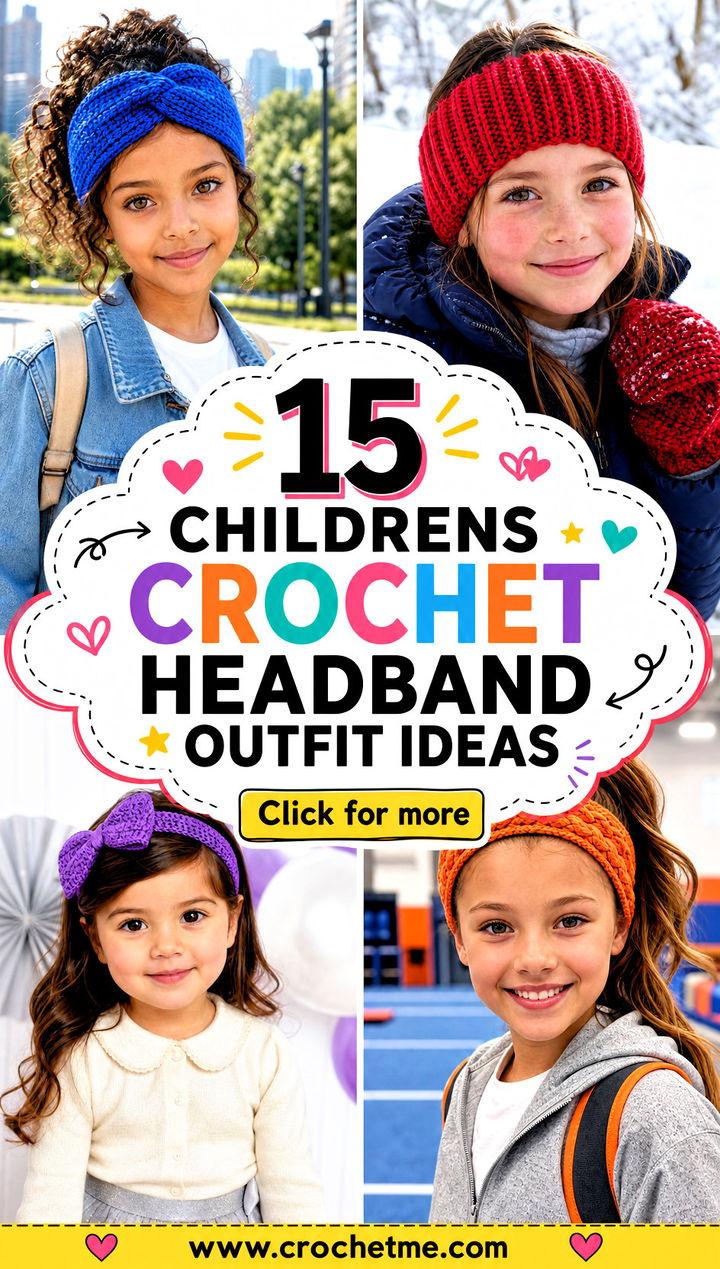 15 Childrens Crochet Headband outfit ideas - 15 Childrens Crochet Headband outfit ideas