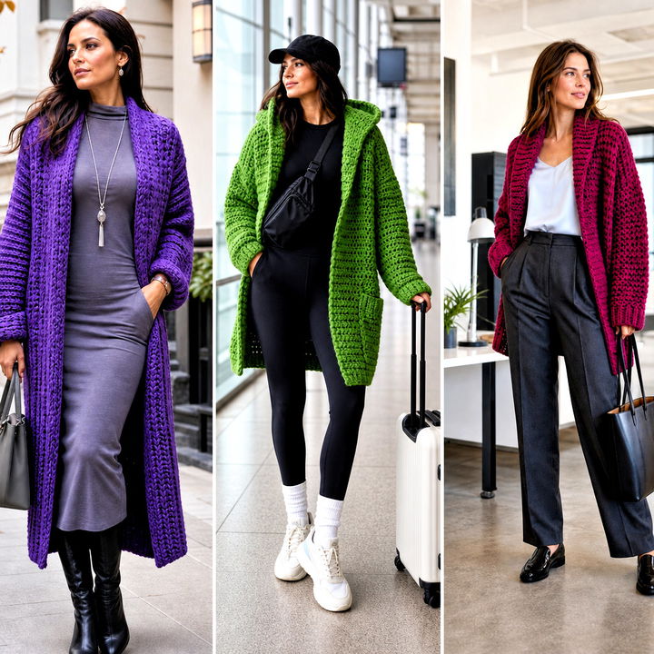 15 Chunky Yarn Crochet Cardigan Outfit Ideas for Cozy Layering