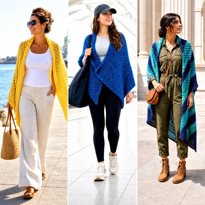 15 Corner to Corner Crochet Shawl Outfit Ideas for Fall