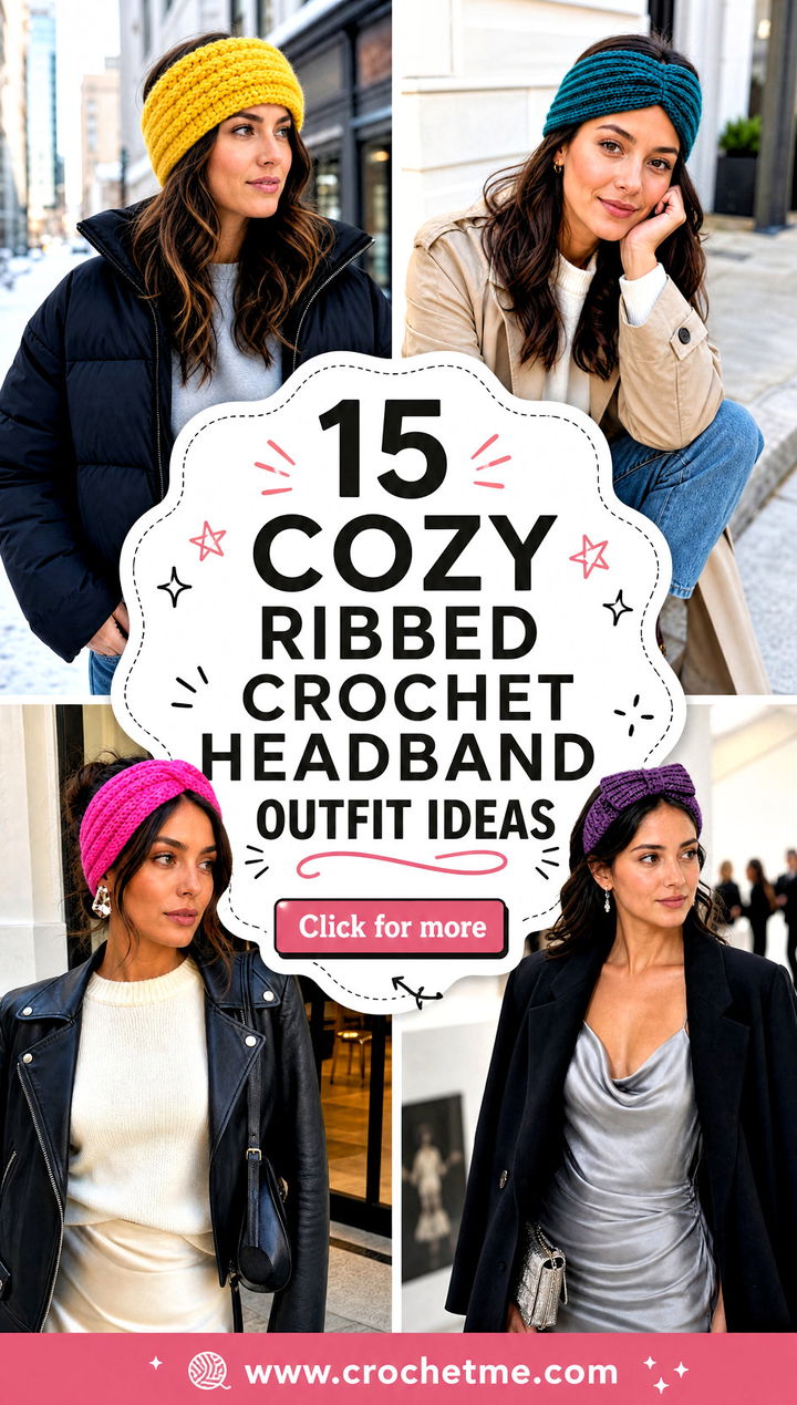 15 Cozy Ribbed Crochet Headband outfit ideas - 15 Cozy Ribbed Crochet Headband outfit ideas