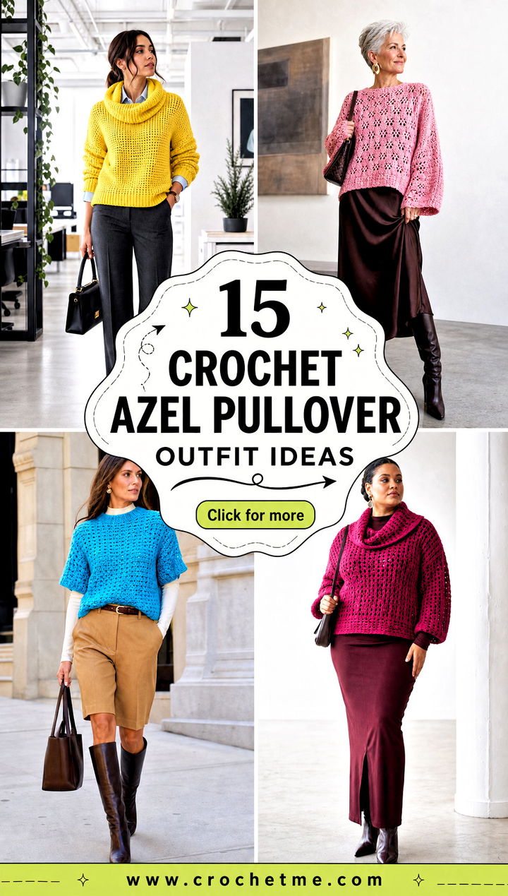 15 Crochet Azel Pullover outfit ideas - 15 Crochet Azel Pullover outfit ideas