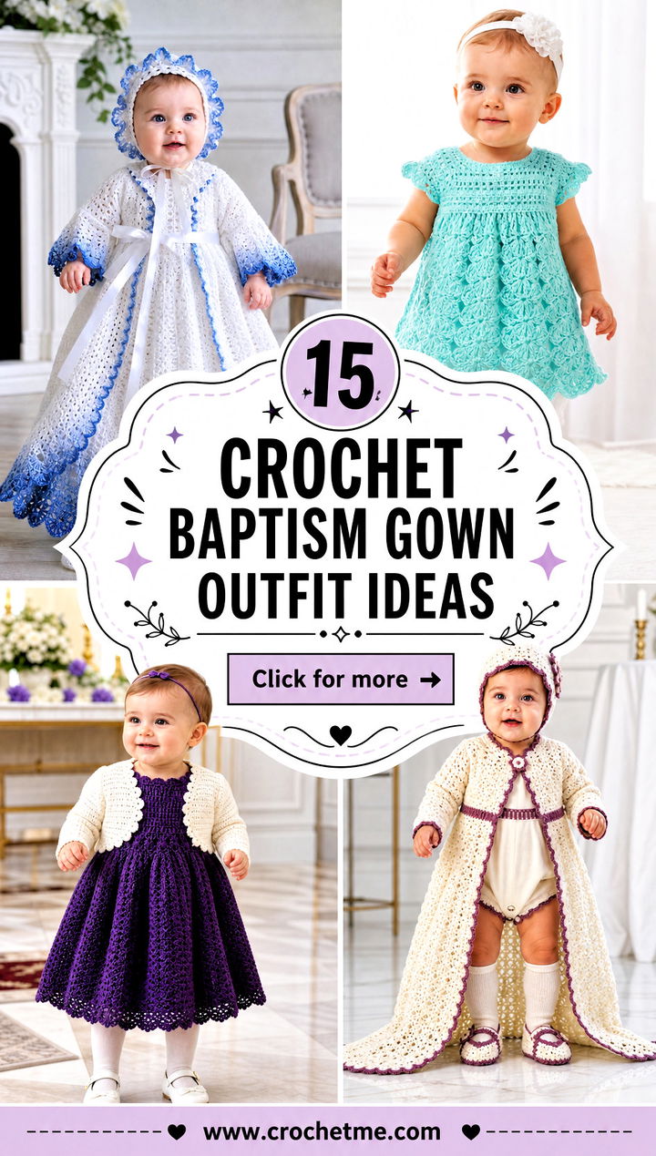 15 Crochet Baptism Gown outfit ideas - 15 Crochet Baptism Gown outfit ideas