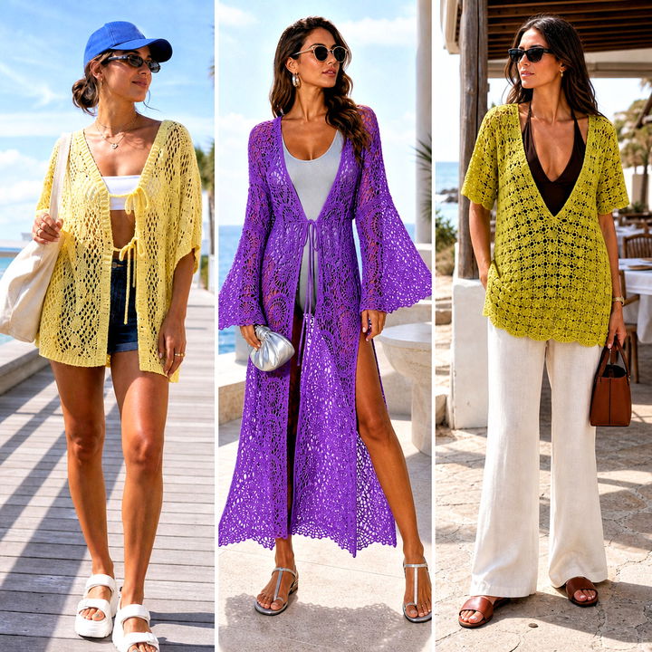 15 Crochet Beach Dress Cover Up Outfit Ideas for Summer
