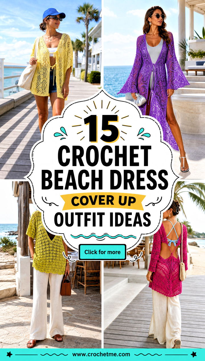 15 Crochet Beach Dress Cover Up outfit ideas - 15 Crochet Beach Dress Cover Up outfit ideas
