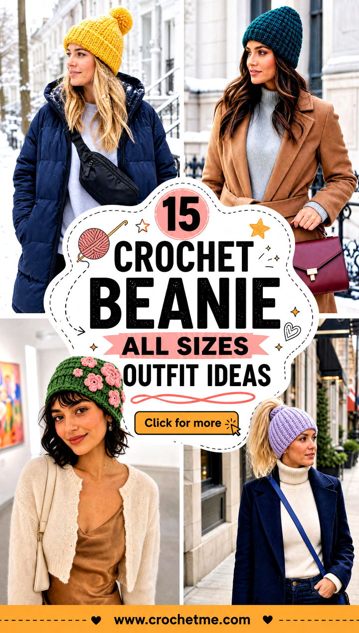 15 Crochet Beanie All Sizes outfit ideas - 15 Crochet Beanie All Sizes outfit ideas