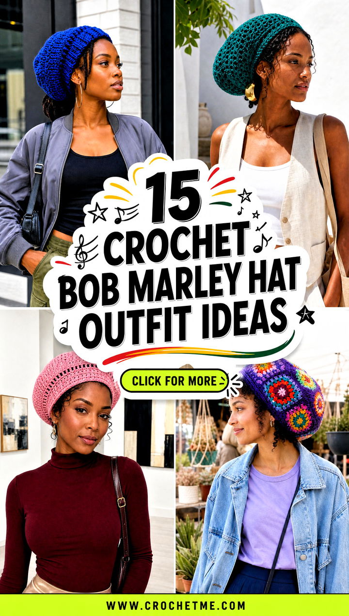 15 Crochet Bob Marley Hat outfit ideas - 15 Crochet Bob Marley Hat outfit ideas