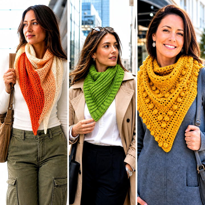 15 Crochet Boomerang Scarf Outfit Ideas for Cozy Layers