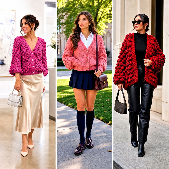 15 Crochet Bubble Cardigan Outfit Ideas for Cozy Layering
