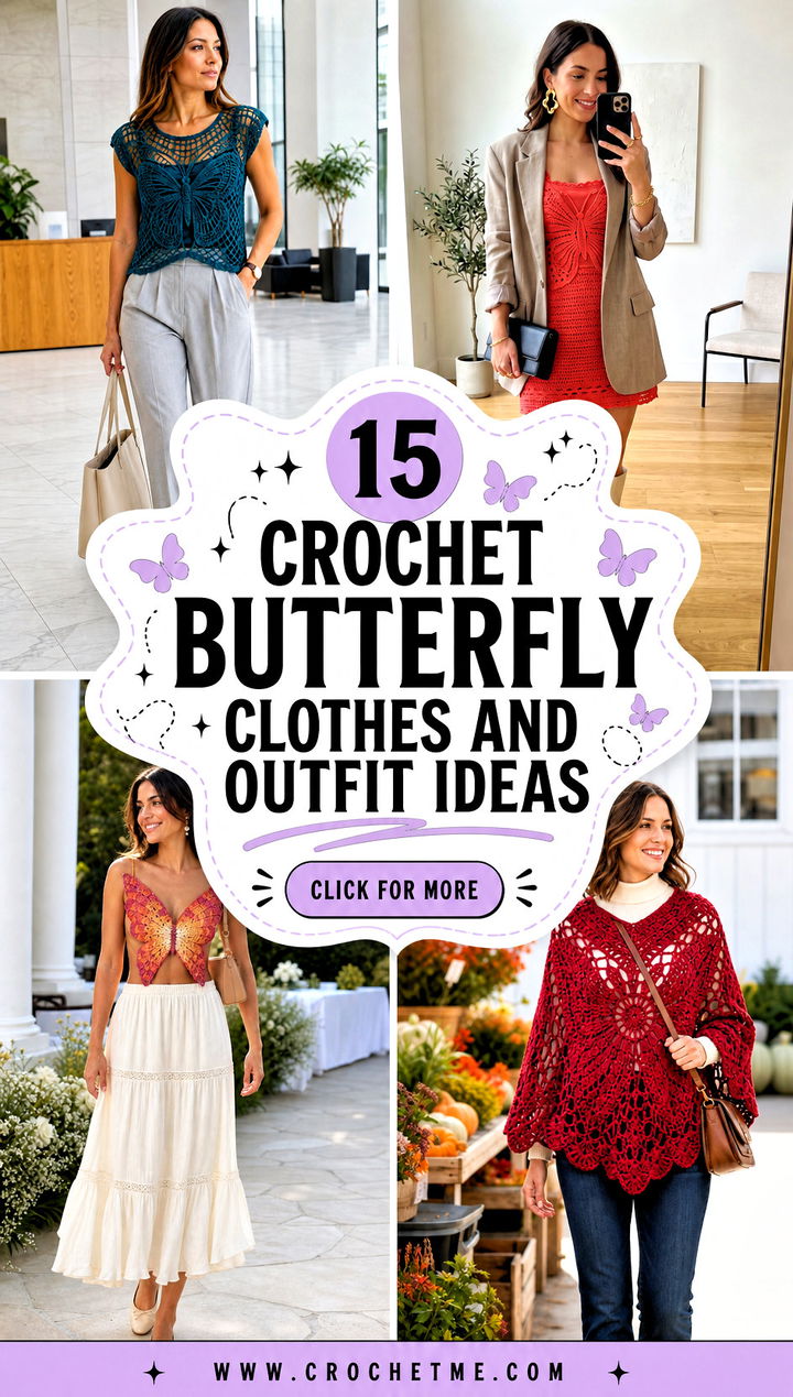 15 Crochet Butterfly Clothes and outfit ideas - 15 Crochet Butterfly Clothes and outfit ideas