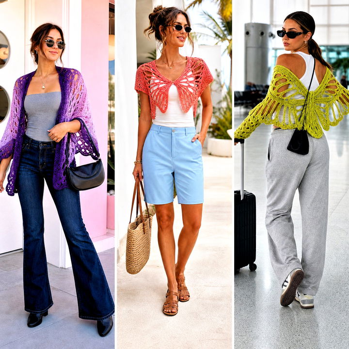 15 Crochet Butterfly Shrug Outfit Ideas for Breezy Days